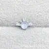 Brincos de Liga de Titânio Astmf-136 Floco de Neve Opala Titânio G23 Floco de Neve Opala Piercing para Lábio/Unhas Joias Cabeça