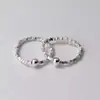 Yuhong Moda Fresco y Dulce Estilo Ins Popular Diseño de Nicho Cuentas Fotosensibles Anillo de Plata Roto Venta Directa de Fábrica