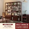 Novo rack de armazenamento estilo chinês Prateleira de exposição estilo chinês Armário de chá Sala de chá Folhas de chá Suporte de exposição para conjunto de chá Suporte de flores Uso interno em casa