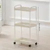 Carrito Pequeño con Estantes de Almacenamiento Rellenadores de Espacios, Estante de Almacenamiento de Baño Multicapa Móvil, Estante de Almacenamiento de Snacks de Piso para el Hogar