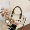 Bolso de Mano de Lana de Cordero Transfronterizo Lindo Dibujo Animado Bolos Estilo Universitario Otoño e Invierno 2025 Bolso Cruzado para Chica Bolso de Hombro