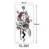 Adesivos de tatuagem de flores direto da fábrica, adesivos de tatuagem de esboço colorido, letras inglesas, tatuagem para fotografia de casamento