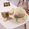 Novos Chapéus de Palha de Verão para Meninas 2026, Chapéus de Princesa com Flores, Chapéus de Sol Infantis, Chapéus de Sol, Chapéus de Praia