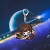 Merchandising de Honkai Star Rail Llavero Acrílico Mariposa Bebiendo Luna Fuego Fluyente Luciérnaga Arena Fluyente Fuegos Artificiales Dorados Colgante Accesorio para Bolsa