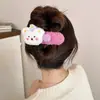 Grampo de Cabelo Florido Retro Francês, Presilha de Uma Palavra de Alto Padrão e Exquisite para a Parte de Trás da Cabeça, Grampo de Cabelo Anti-Impacto, Presilha Bico de Pato Acessório de Cabelo para Mulheres