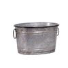 Cubo de hierro galvanizado pastoral para plantar borde grueso tipo cubo cubo galvanizado viejo cubo metálico rectangular cubo de hierro para plantar flores