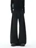 Pantalones de Lino Plisados Estilo Old Money en A para Hombre, Pantalones de Pierna Ancha Fluidos de Color Sólido de Marca de Moda para Verano, Pantalones Casuales de Corte Limpio hasta el Suelo