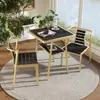 Conjunto de Mesa e Cadeiras de Chá para Lazer ao Ar Livre em Varanda para Vila de Jardim, Mesa e Cadeiras Pequenas Simples para Chá ao Ar Livre Doméstico, Cadeiras de Lazer