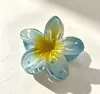 Presilhas de cabelo flor de ovo coloridas como doces, acessórios de cabelo de 4 cm, presilhas tubarão, lírios, gradiente em tom pérola, efeito a laser.