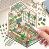Floristería Postes de Primavera Fresco Micro Paisajismo Pegatinas Escena DIY Hecho a Mano Florista Planta Decoración Versión Q Pegatinas Rompecabezas