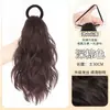 Peluca dulce para mujer, estilo banda elástica, coleta alta trenzada ondulada, permanente de nube simulada, coleta corta medio atada