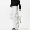 YK168 Control Especial P38 68 Sin Sombra Pared Moda Otoño Estilo Americano Ligeramente Acampanado Plisado Drapeado Holgado Pantalones Casuales