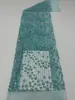 Bordado de lentejuelas bordado de lentejuelas tela de malla tela bordada con flor tridimensional adecuada para ropa formal faldas de escenario vestidos