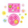 Molde de silicona líquida de yeso de aromaterapia de mariposa Zou Ju pequeña de cuatro agujeros decoración de pastel DIY paso seco