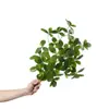 Cacho Simulada de Folhas de Madeira Pé de Pato Enfeites de Decoração para Casa Janela Interna Decoração Suave Arranjo de Flores Grama Artificial Atacado