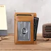 1145 Tarjetero de PU para Hombre Ultra Delgado Porta Tarjetas Bancarias de Crédito Cartera Grabado Láser Estilo Caliente Black Friday Festivo