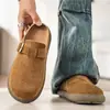 Sandálias de enfiar estilo Birkenstock plus size para travessia de fronteira, coleção de outono, design de biqueira larga, versáteis para o dia a dia, calçados casuais fáceis de calçar
