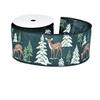 Cinta de Navidad de 3 Yardas con Borde de Alambre, Árbol de Navidad, Reno, Moño, Accesorios, Cinta para Envoltura de Regalos