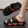 Zapatillas Nuevas para Hombre 2025, Verano para Exterior, Suela Gruesa, Antideslizantes, Versátiles, Sandalias de Playa de Doble Uso para Exterior para Conductores
