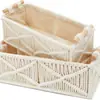 Caixa de Armazenamento de Mesa Cesto de Armazenamento de Corda de Algodão Tecido Cesto de Armazenamento de Corda de Cânhamo Cesto de Armazenamento Cesto de Organização Cesto de Armazenamento de Lanches de Mesa de Corda de Cânhamo
