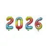 2026 Número 16 pulgadas 32 pulgadas 42 pulgadas Set de Globos de Número Año del Caballo Decoración de Celebración de Año Nuevo Globos de Papel de Aluminio
