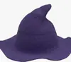 Sombrero de Mago de Hilo de Algodón Más Vendido Transfronterizo Sombrero de Halloween Sombrero de Bruja Puntiagudo de Mujer para Otoño e Invierno Sombrero Mágico Plegable