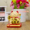 [Pequeño de 2.5 pulgadas] Gato de la Fortuna con Mano Saludante, Gato Solar Ahorrador Feng Shui, Adorno Creativo para Coche, Venta al por Mayor, Artículos de Año Nuevo