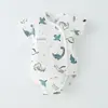 Ropa gruesa para bebé Clase A Algodón puro Ropa de triángulo de conejo para bebé para niños y niñas Mono de verano de manga corta para 0-6 Meses Recién Nacido