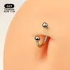 Venda Direta da Fábrica Anel de Nariz Simples Estilo Europeu e Americano, Piercing de Lábio, Piercing de Umbigo, Piercing de Língua, Ponta de Bola em Liga de Titânio, Barra em C Ferradura Cônica