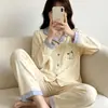 Pijama de Mujer Pacha Dog Primavera y Otoño Manga Larga 2026 Nuevo Dibujos Animados Lindo Dulce Verano Delgado Conjunto de Ropa para el Hogar
