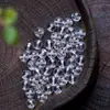 Cuentas sueltas de cristal blanco natural, cuentas redondas con agujeros, piezas de cristal semiacabadas, cuentas transparentes individuales para pulseras de cuentas hechas a mano para DIY