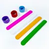 Pulseira de Silicone com Anel de Encaixe Pulseira Anel de Encaixe Crianças Anel de Silicone Mancha Cor Pura Pulseira Mancha com Encaixe Cor Pura