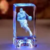 Adornos de Cristal Creativos para Hombres de Voleibol Regalo de Cumpleaños Luminoso Souvenirs de Actividad de Competición Deportiva Grabado Hecho a Mano