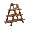 Nuevo Rack de Postres Multicapa de Madera de Acacia, Mesa de Fiesta, Exhibidor de Pasteles de Madera de Pino, Exhibidor de Madera para Verduras de Hot Pot