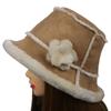 Sombrero de Otoño e Invierno Sombrero de Pescador para Niños Invierno Imitación Ante de Cordero Cálido Lindo Cálido Hermoso Grueso Sombrero de Cubo Cilindro