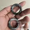 Anillo de jade azul y blanco natural para hombres y mujeres, anillo de jade estilo antiguo, pieza de mano decorativa, venta al por mayor directa del fabricante