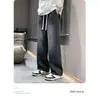 Calça jeans masculina, coleção primavera/verão, estilo retro americano, caimento oversized, perna larga, corte reto, comprimento total, moda high-street, marca da moda, dad jeans