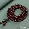 Pulsera de Cuentas de Sándalo Rojo de Laos 108 Cuentas Estilo Étnico Pulsera de Secuoya Unisex Regalo Coleccionable Mayoreo