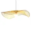 Lustre de bambu trançado estilo japonês para escadas, lustre vintage para restaurantes, lustre criativo para restaurantes de hot pot, hotéis e pousadas, feito à mão
