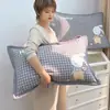 Par de Fundas de Almohada de Gasa de Algodón Puro Estilo Sobre 48X74/Acolchada Grande Suave Absorbe el Sudor Individual para Estudiante