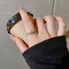 Anillo Abierto Envolvente Simple de Doble Capa para Mujer, Estilo Francés ins Retro de Alta Gama, Anillo Distintivo que Combina con Todo