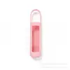 Estuche de silicona para perfume y brillo de labios transfronterizo con llavero, estuche de silicona portátil para labiales para uso en exteriores, accesorio para llaves, estuche para botella de perfume