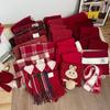 Bufanda de Navidad Ankora Roja/Roja de Año Nuevo Bufanda a Cuadros Invierno para Mujer Sentido de Alta Gama Cálido Chal Coreano de Año Nuevo