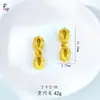 Accesorios para Joyería DIY de Cuentas Vajra Oro de Arena Vietnamita Rubí con Agujero Pasante Cobre Chapado en Oro Filigrana Estilo Chino