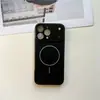 Cristal Corning se Transforma Instantáneamente en una Funda para Teléfono Apple 17, Adecuada para iPhone, con Ventana Grande Magnética Ag Deslustrada, Funda Dura de PC de Cobertura Total
