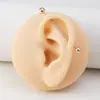 Perforación corporal punk europea y americana transfronteriza de acero inoxidable con circonita, micro barbell, clavo para hueso de la oreja de estilo industrial