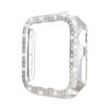 Adecuado para funda protectora Apple Watch 10, Doble fila de diamantes incrustados, Marco de PC hueco con diamantes, Funda para iWatch S11