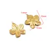 Colgante de Acero Inoxidable Cara Sonriente del Sol Chapado en Oro de 18K Colgante de Flor DIY Collar Pendientes Accesorios de Joyería Venta al por Mayor Transfronteriza