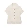 Traje de punto de manga corta a cuadros con borlas para mujer al por mayor transfronterizo + Falda de cadera 4331023 4331005