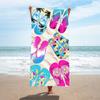 Toalla de Playa Reactive Estampada de Microfibra Punto Transfronterizo Toalla Absorbente de Secado Rápido Toalla de Baño para Vacaciones en la Costa